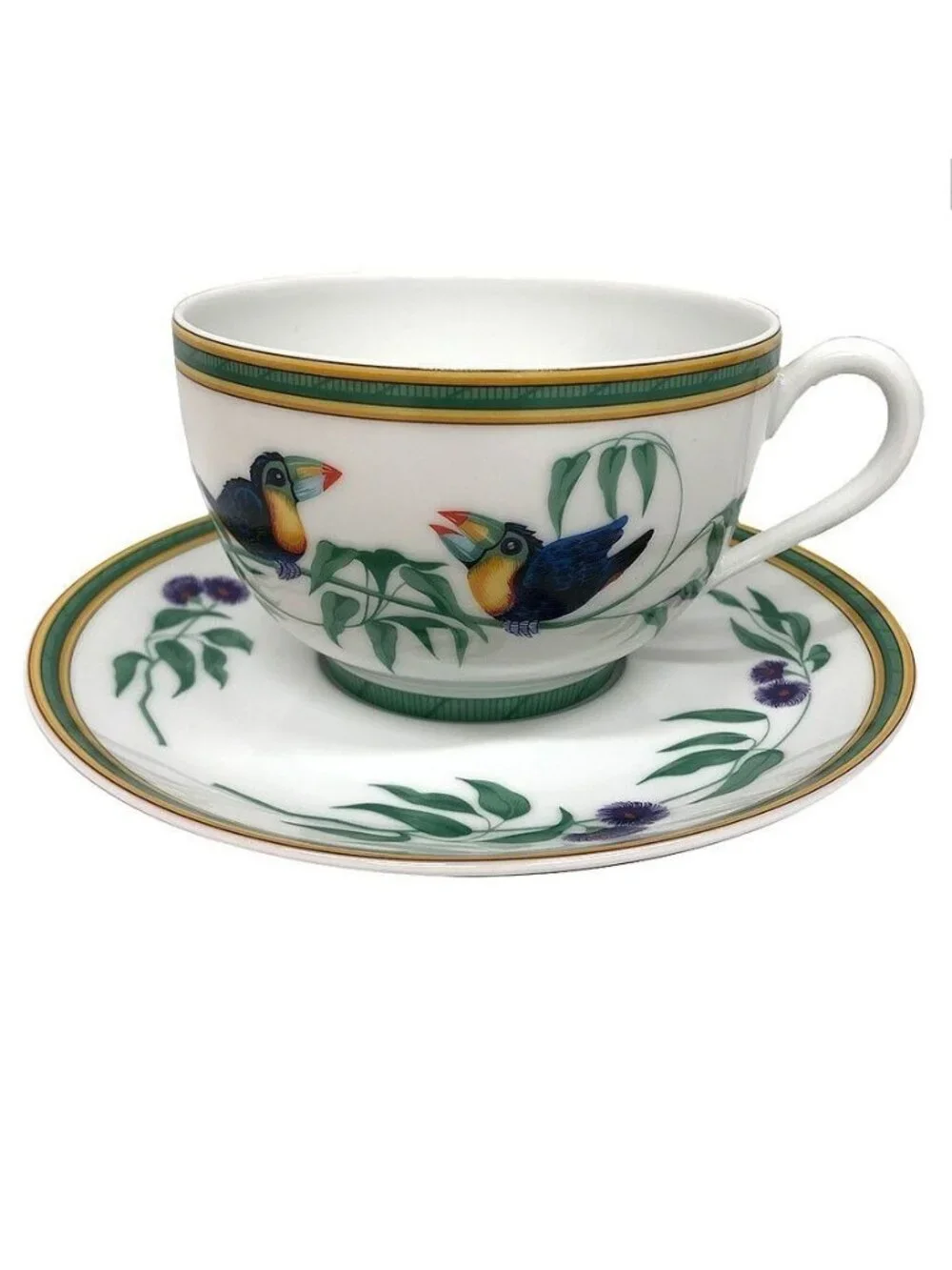 Hermes Geki Toucan Cup & Saucer C S Large Bowl Cafe Au Lait Soup